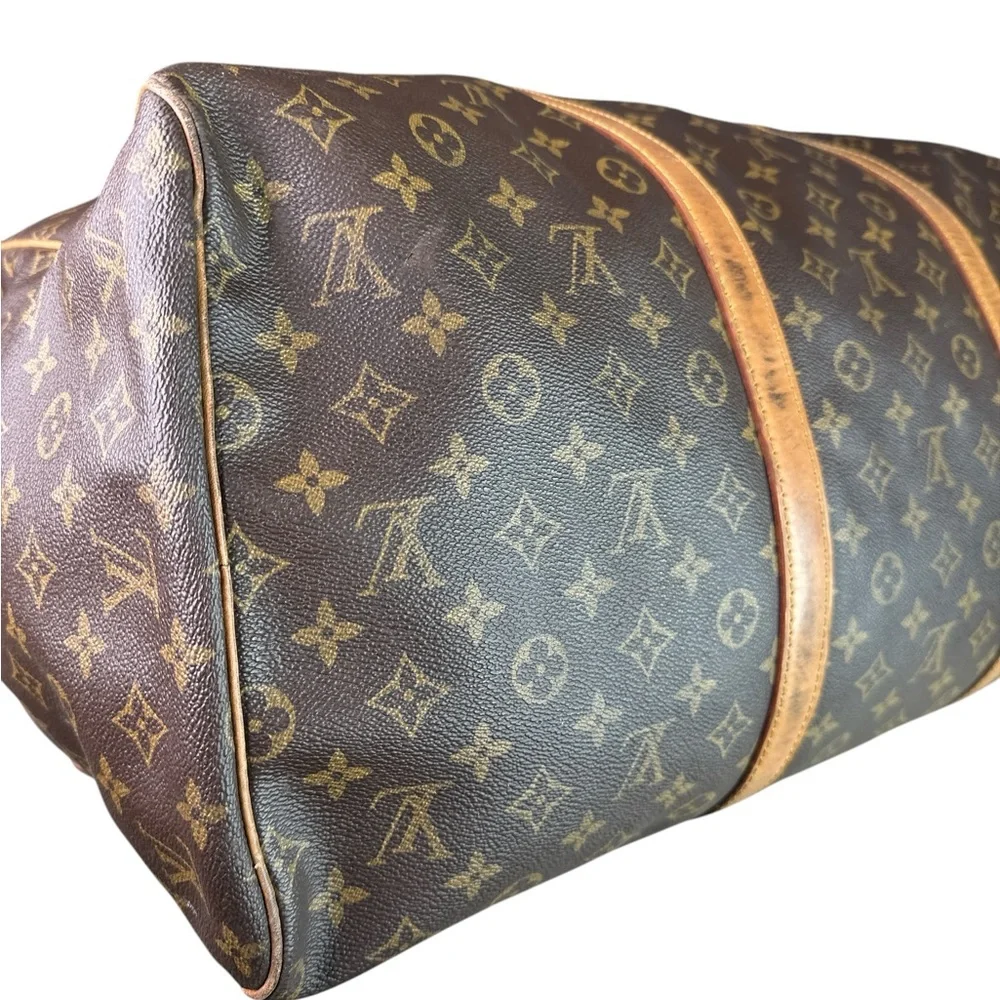 Louis Vuitton Vintage Sac Souple Brown Monogram Keepall Duffle Bag - Picture 5 of 12